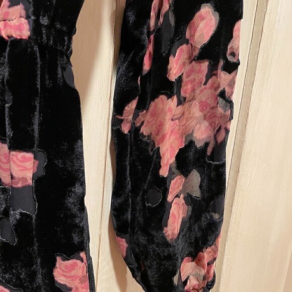 Michael Kors Rose velvet devore mini dress blackXS - Picture 5 of 8